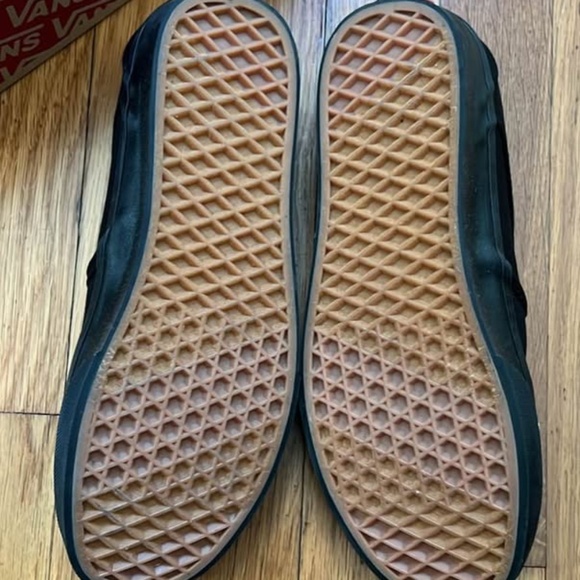 Vans Black Slip-on Womens 8.5 Canvas - Picture 4 of 5